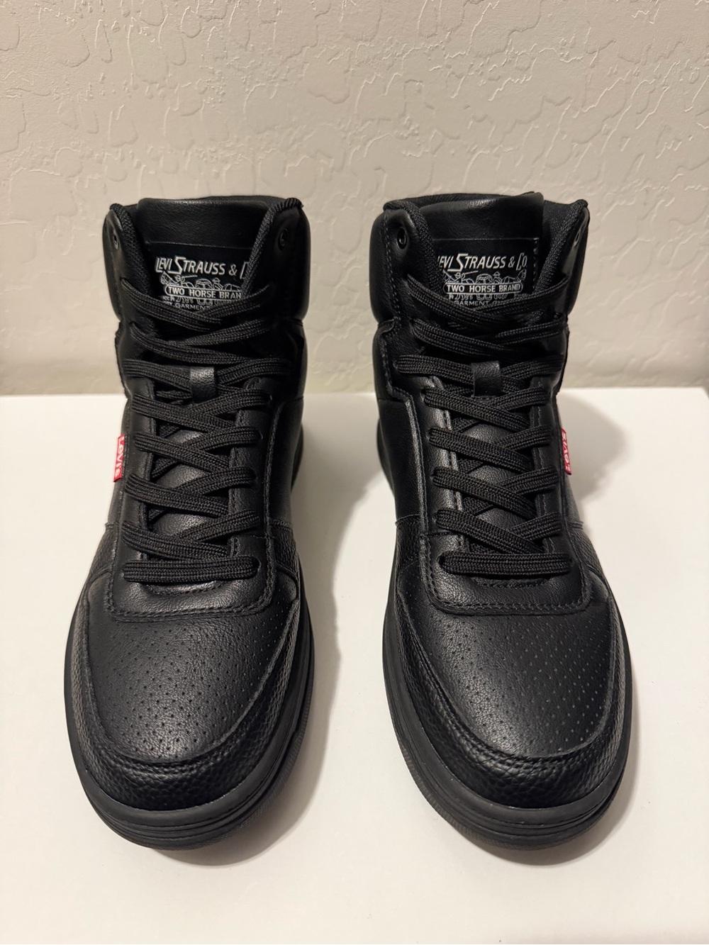 Levi's Women's Drive Hi Black High-Top Leather Sneakers